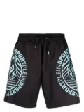 Plein Sport Tiger-print swim shorts - Black