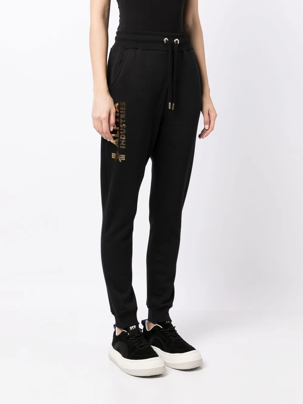  Alpha Industries Logo-print Drawstring Track Pants - Black 