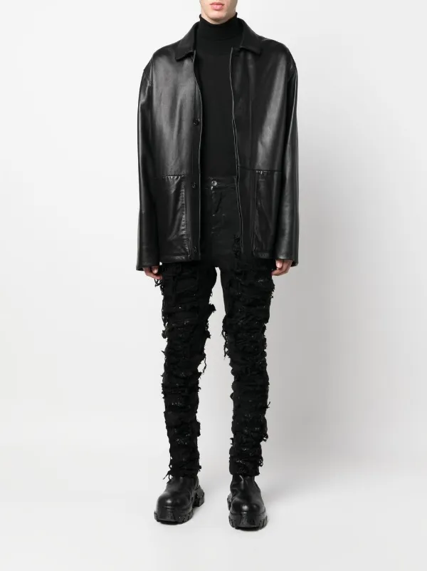 Rick Owens DRKSHDW ダメージ スリムジーンズ - Farfetch