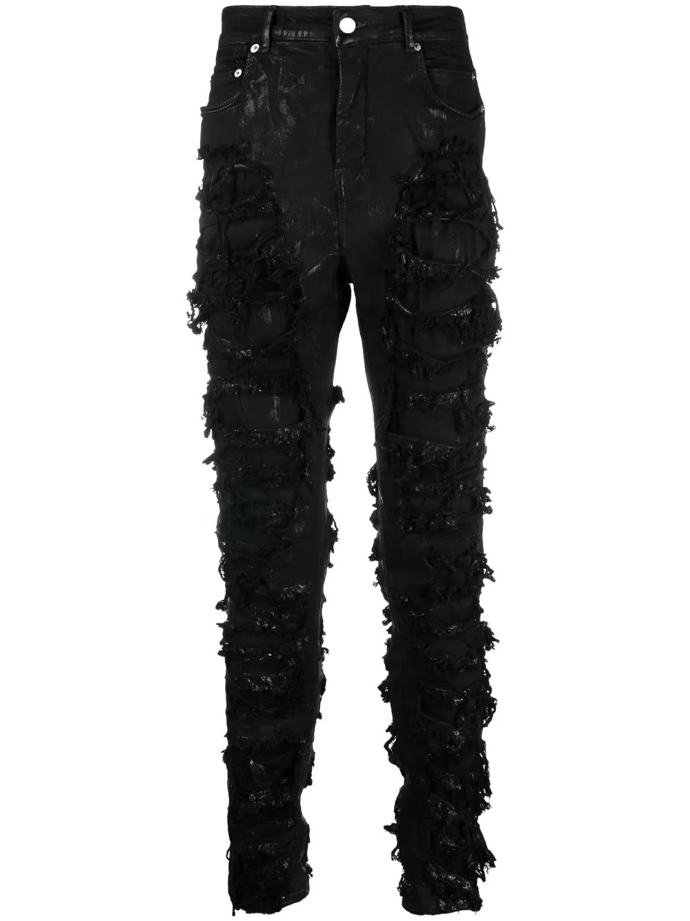 

Rick Owens DRKSHDW jeans slim con efecto envejecido - Negro