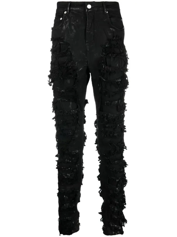 Rick Owens DRKSHDW Distressed slim-fit Jeans - Farfetch