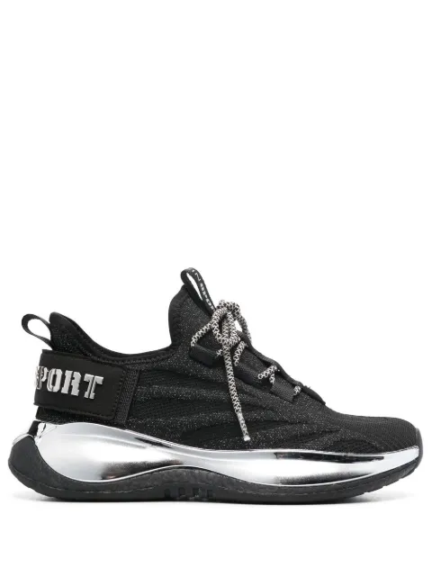 Plein Sport metallic-logo sneakers