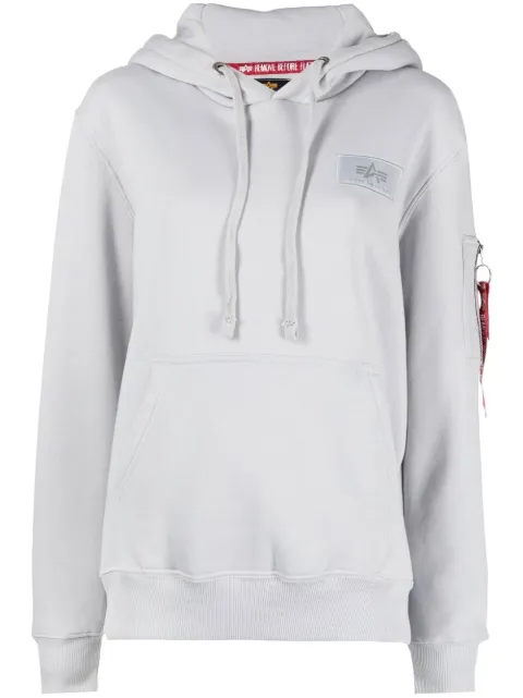 Alpha Industries rear logo-print detail hoodie