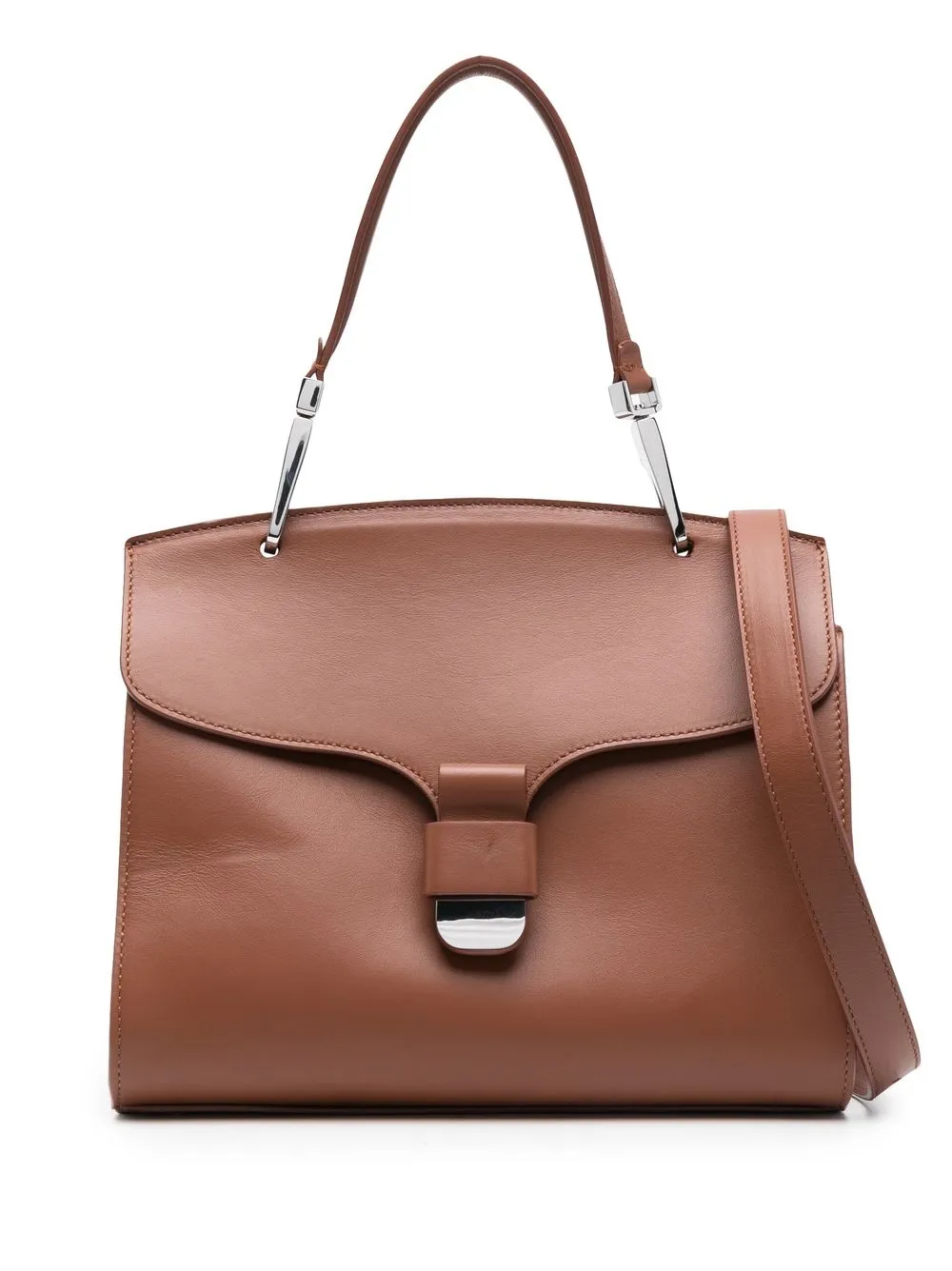 

Coccinelle large flap-detail tote bag - Brown