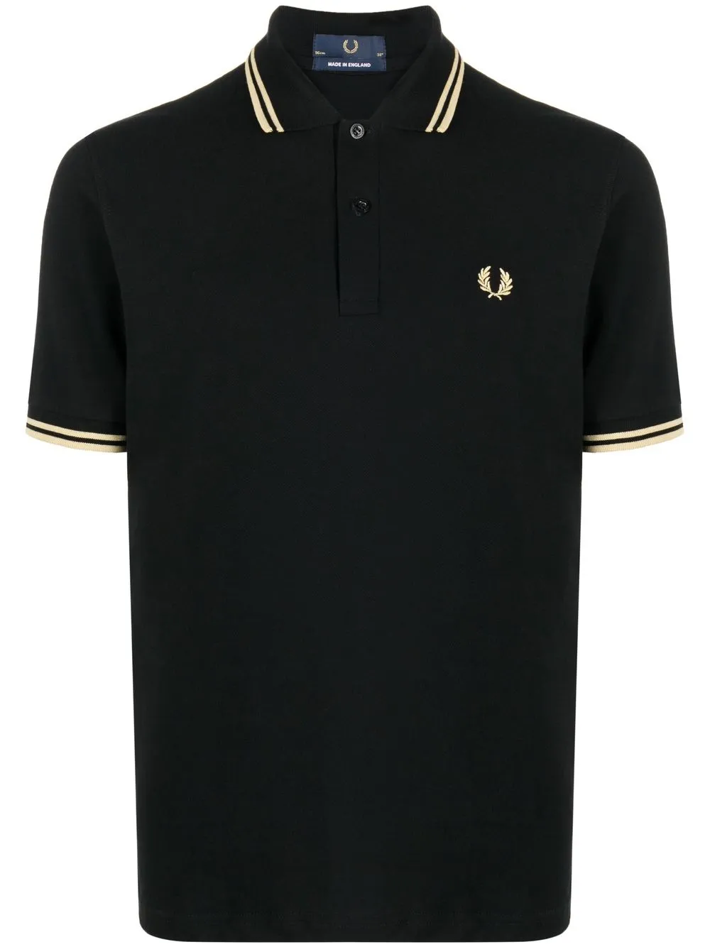 

Fred Perry playera tipo polo con ribetes en contraste - Negro