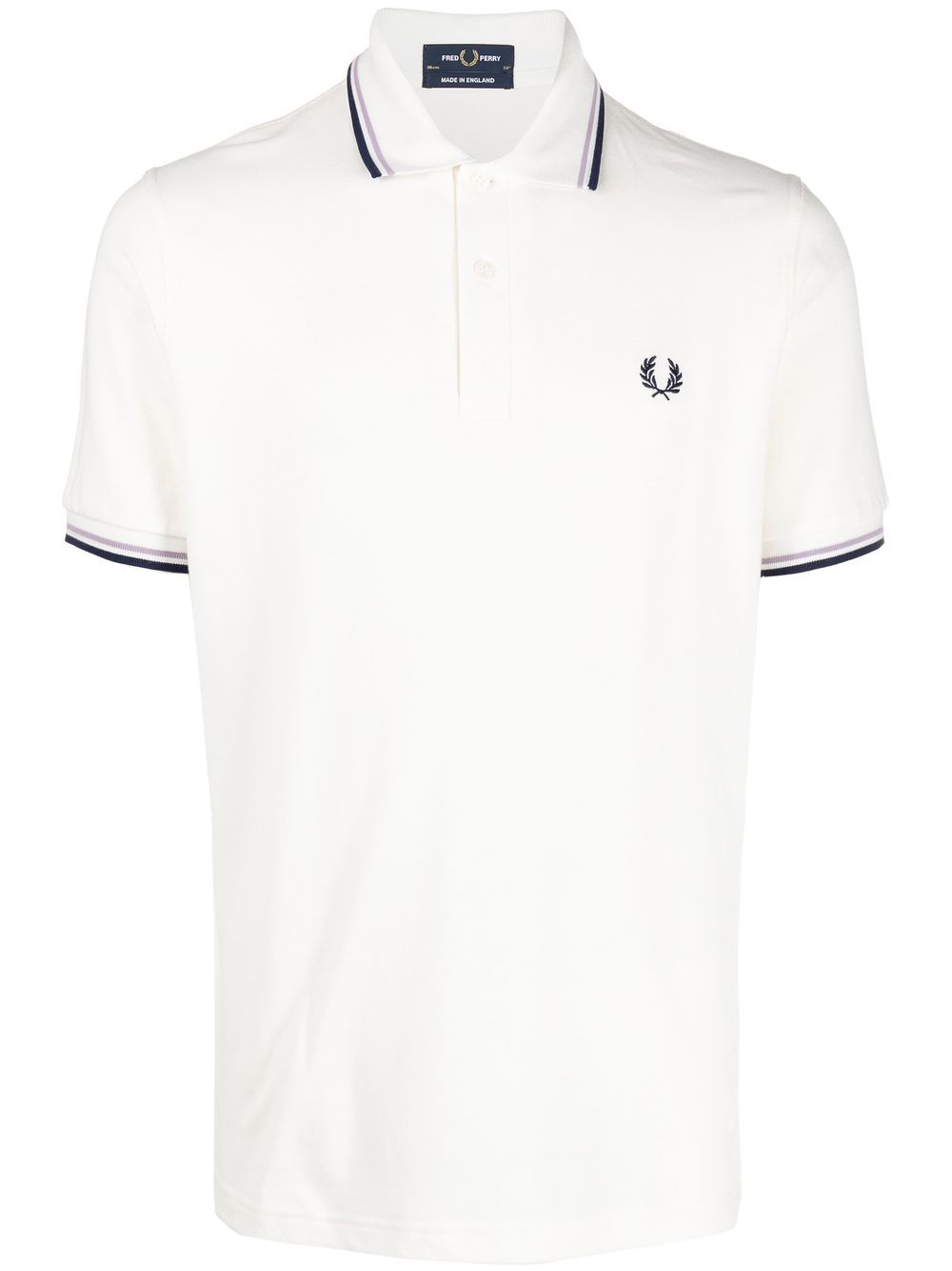 

Fred Perry playera tipo polo con ribetes en contraste - Blanco