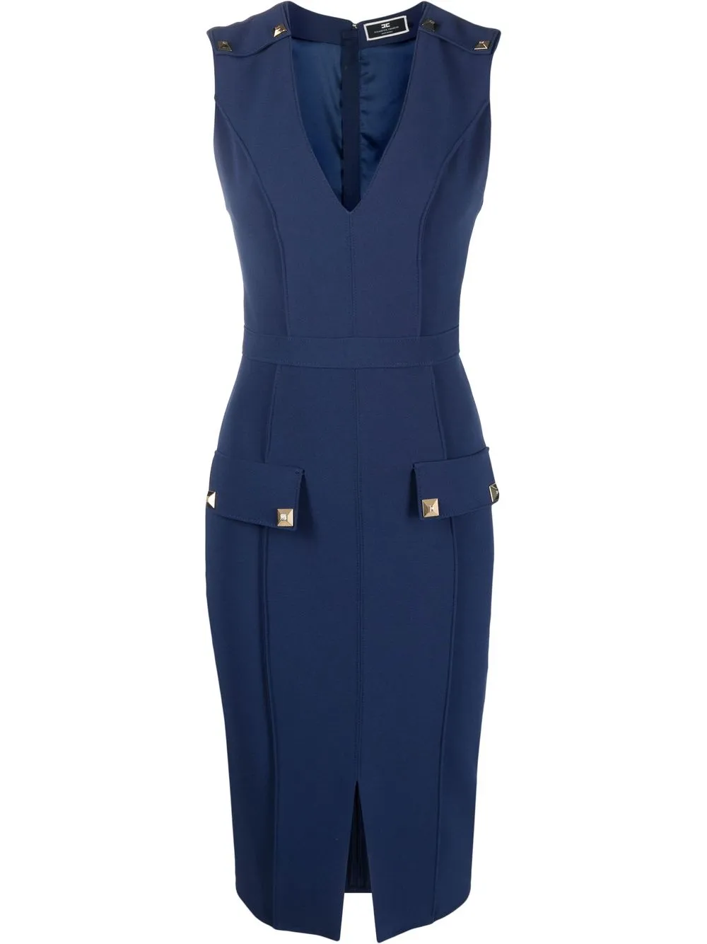 

Elisabetta Franchi V-neck sleeveless midi dress - Blue