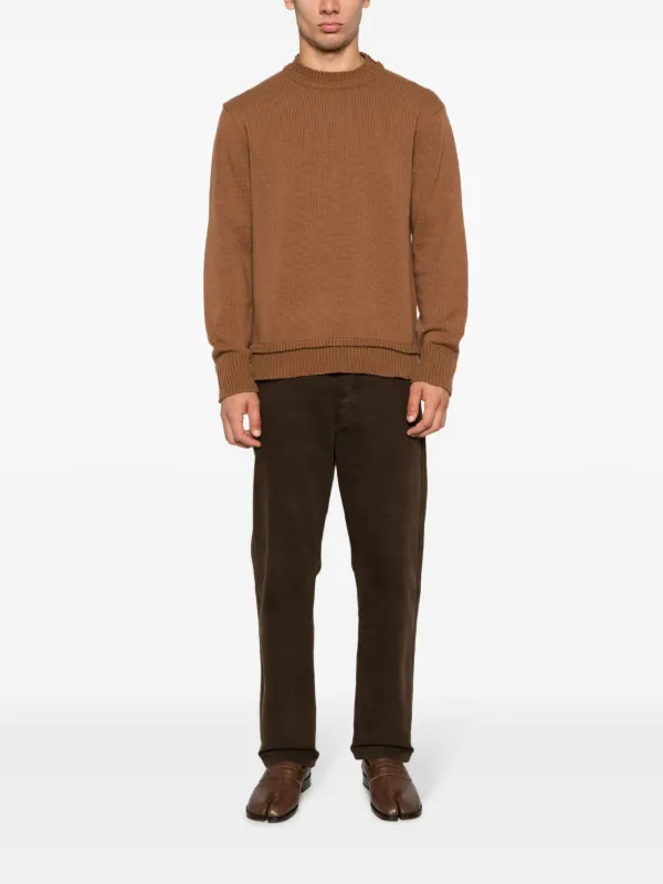 Maison Margiela elbow-patch Knitted Jumper - Farfetch 