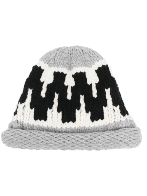 Bonnet en maille à motif zigzag - Kenzo - Modalova