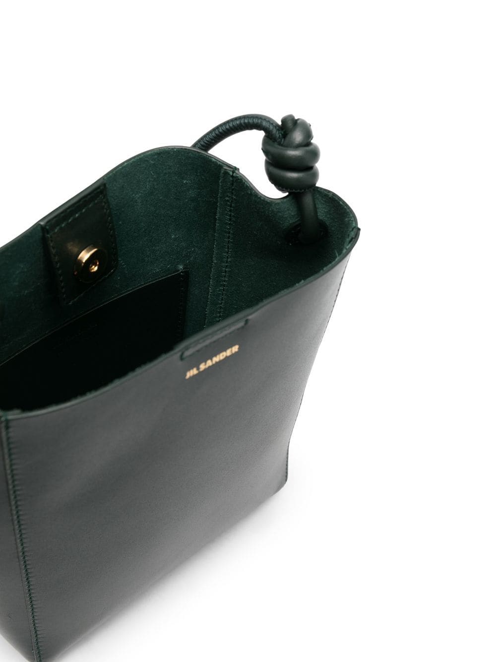 Shop Jil Sander Crossbody Leather Bag In Green