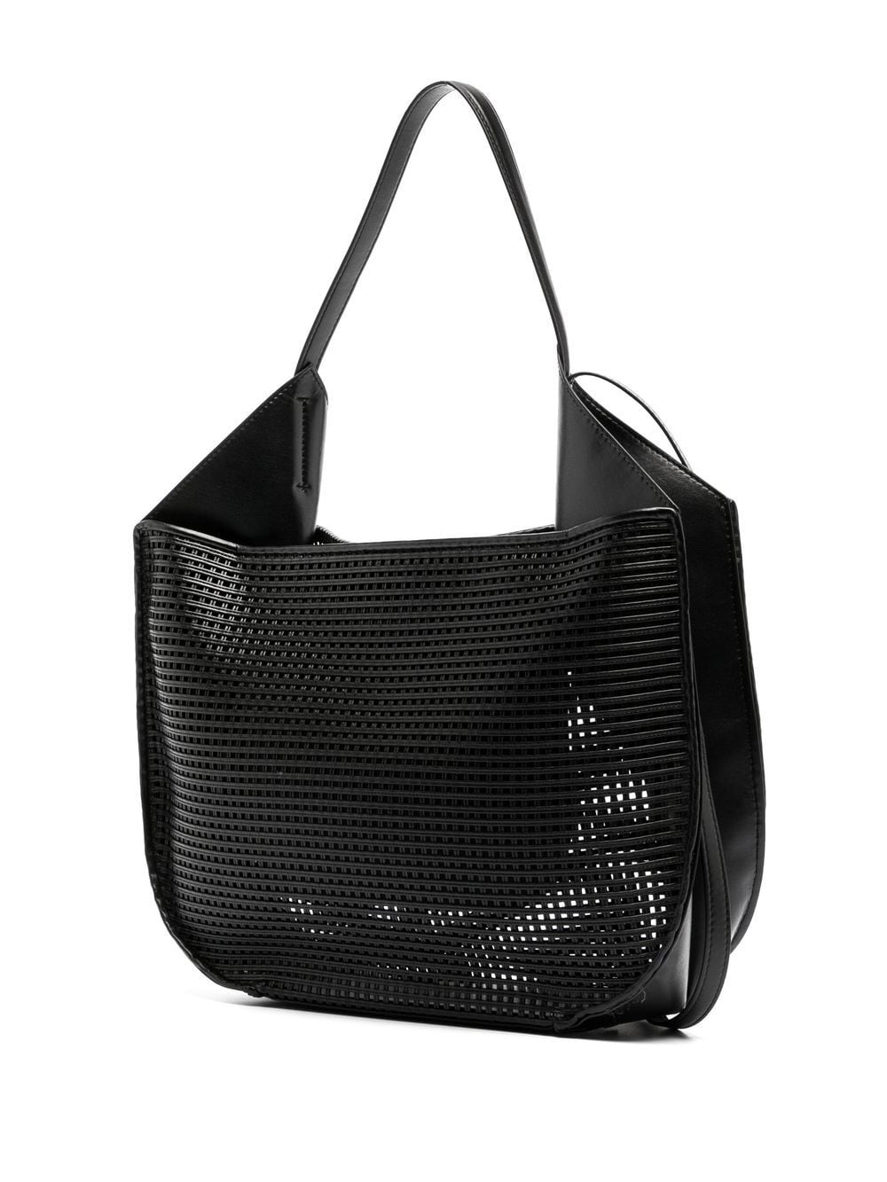 Shop Ree Projects Helene Net Hobo Bag In Black
