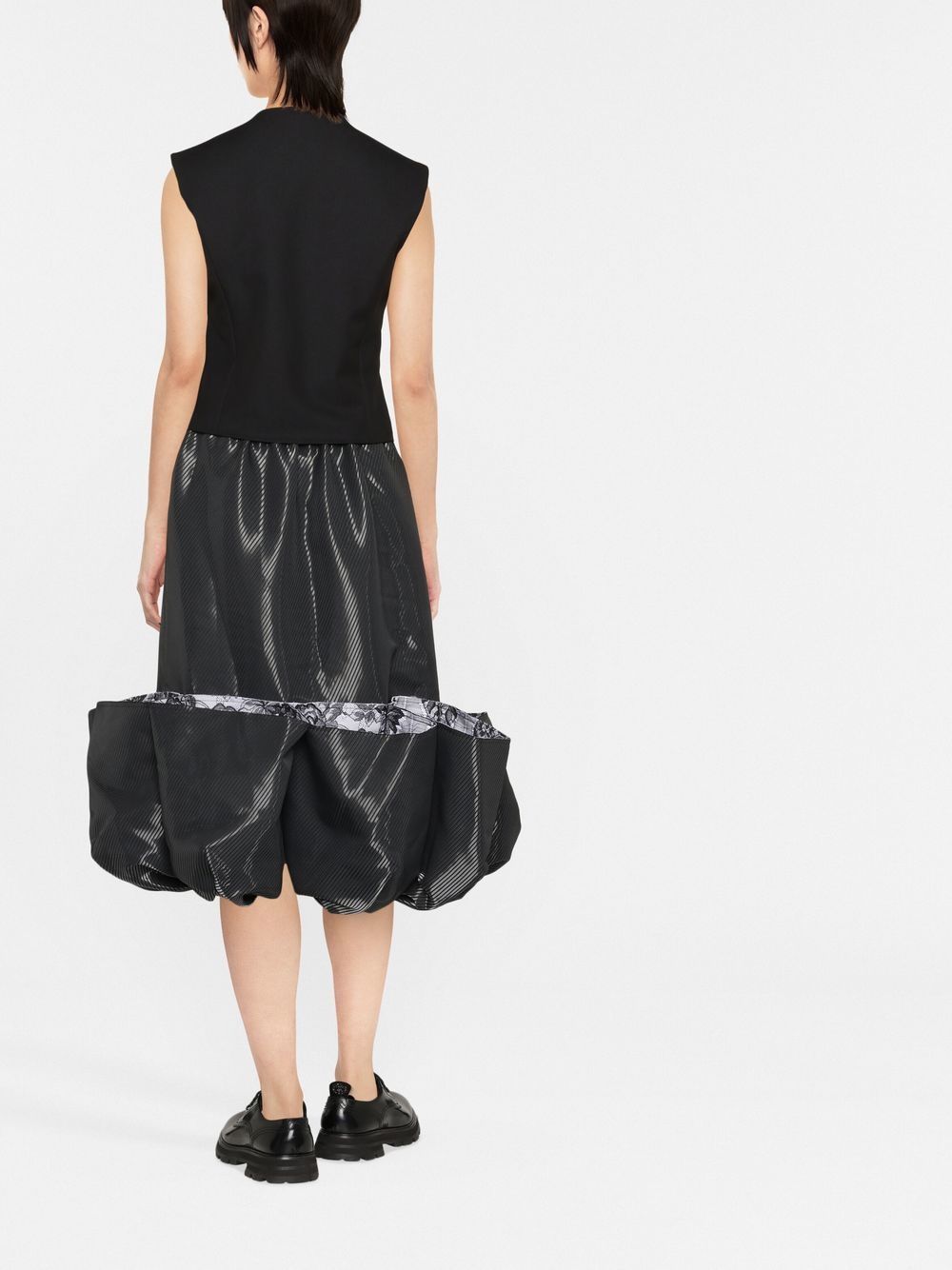 Comme Des Garcons puff hem lace-trim skirt Women