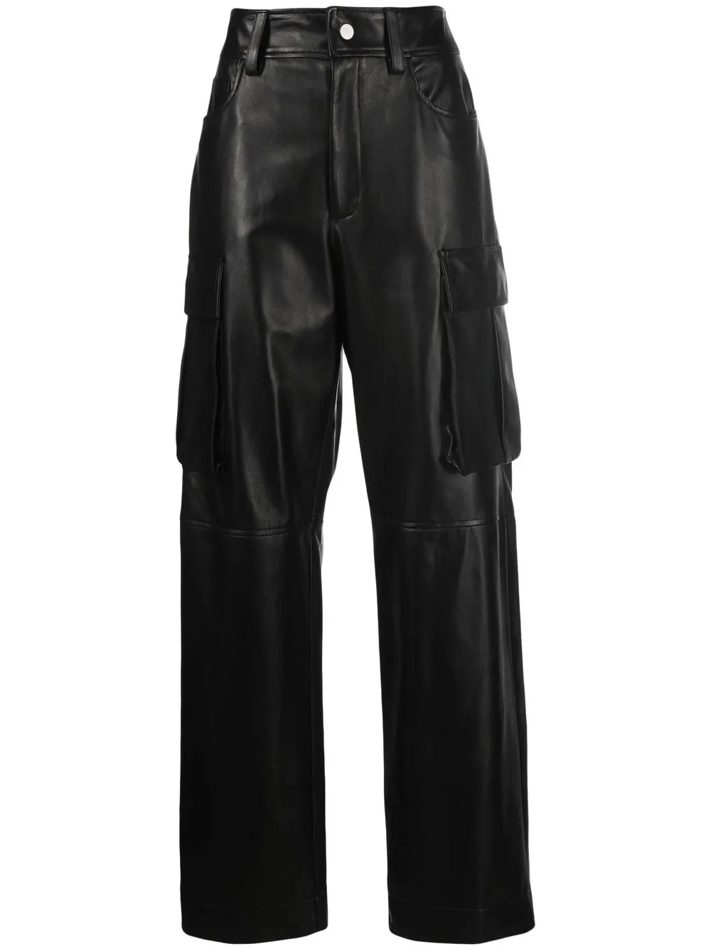 GIUSEPPE DI MORABITO CARGO-POCKET LEATHER TROUSERS