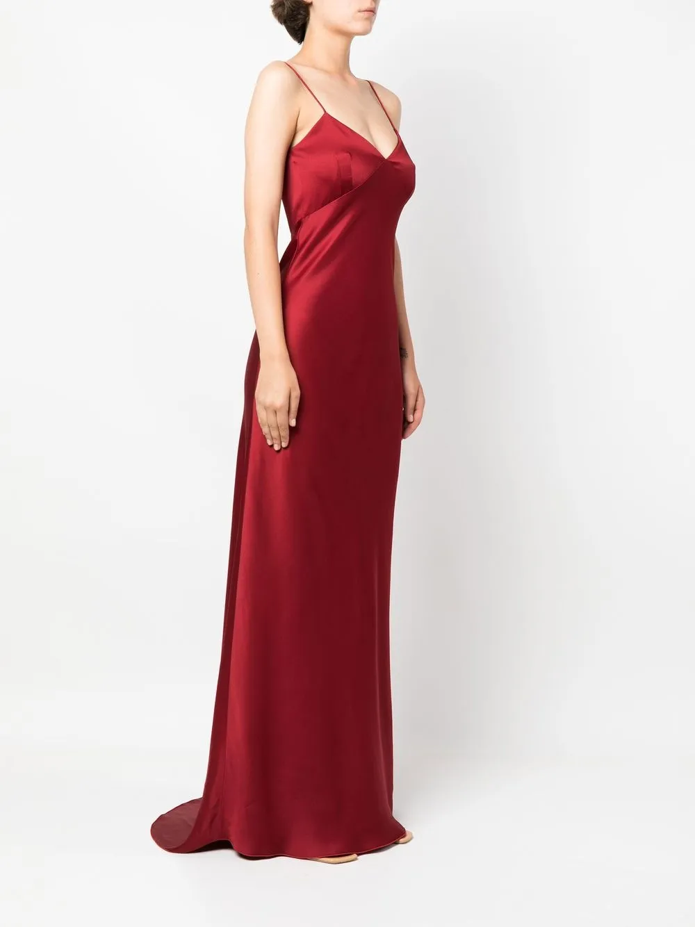 Max Mara Satijnen avondjurk Rood