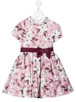 Farfetch Abbigliamento Vestiti Vestiti a fiori Abito svasato a fiori Bianco 