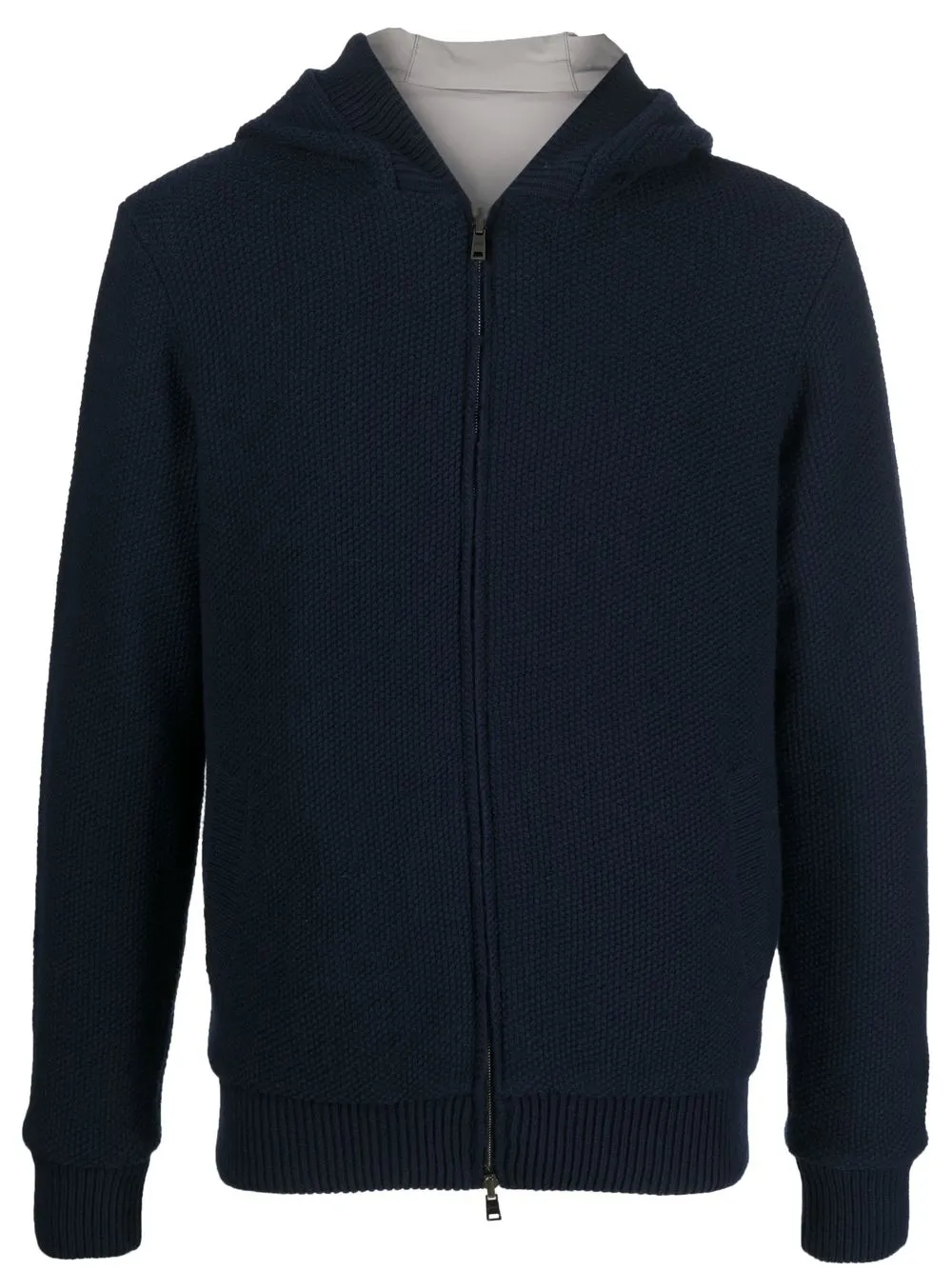 

Herno hoodie tejido con cierre - Azul