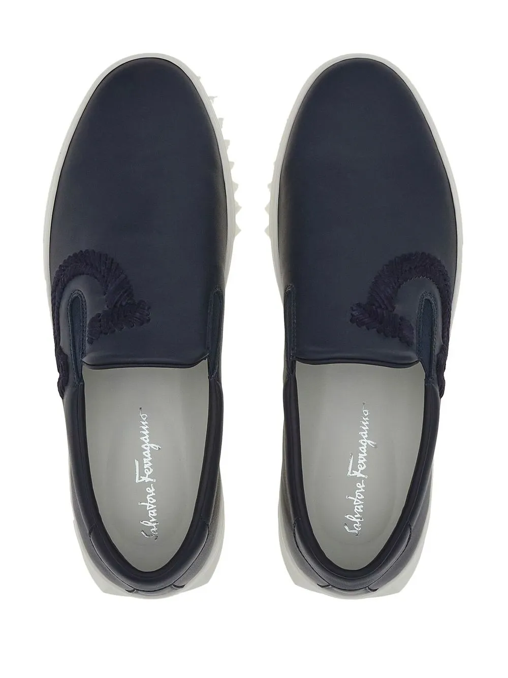 Ferragamo Gancini leren sneakers Blauw