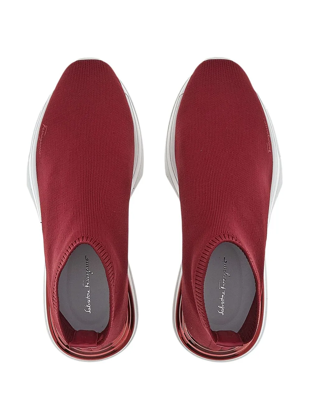Ferragamo Woman Sneakers Plum Size 9.5 Textile Fibers In Red