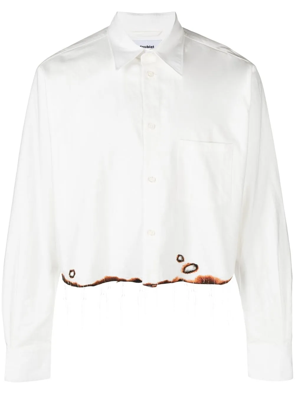 

Doublet burnt-edge effect shirt - White