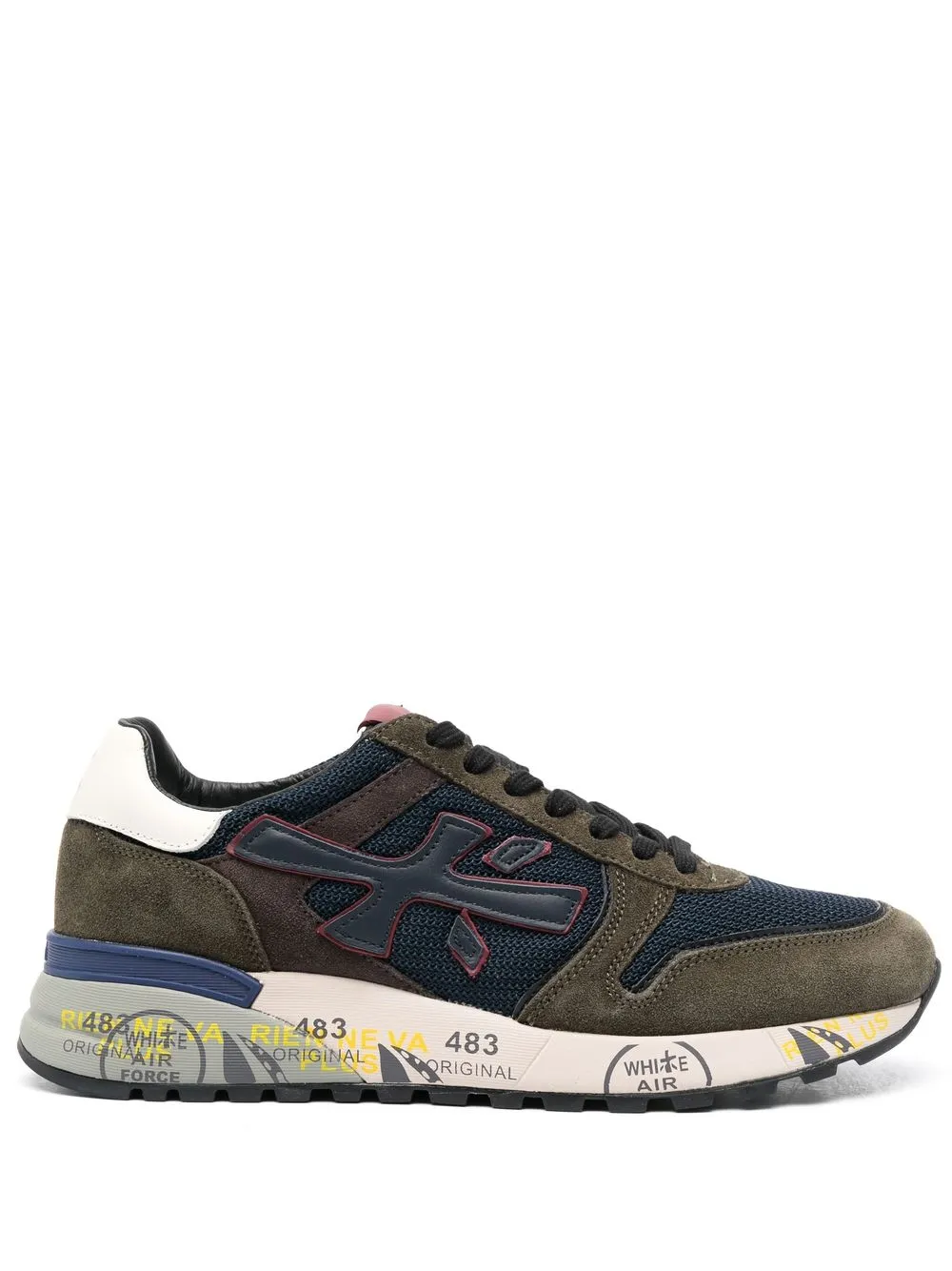 

Premiata Mick panelled lace-up sneakers - Green