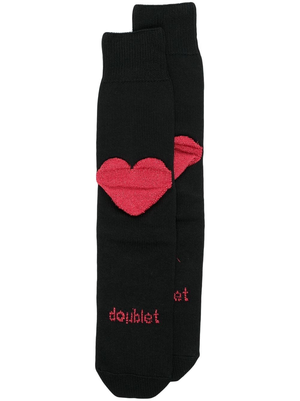 DOUBLET HEART-MOTIF ANKLE SOCKS