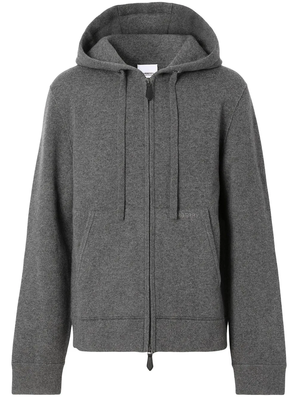 

Burberry logo-detail cashmere-blend hoodie - Grey