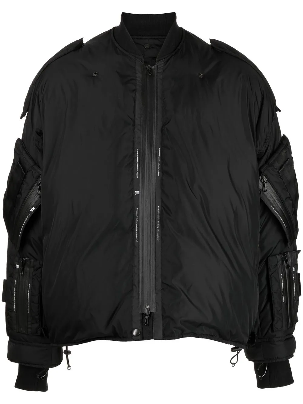 

NILøS zipped bomber-jacket - Black
