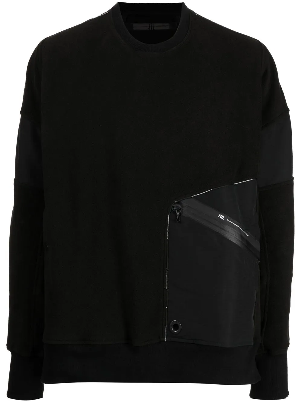 

NILøS sudadera con cuello redondo - Negro