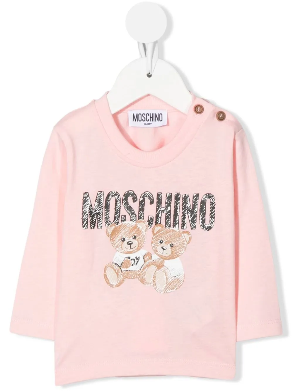 

Moschino Kids playera con logo estampado - Rosado