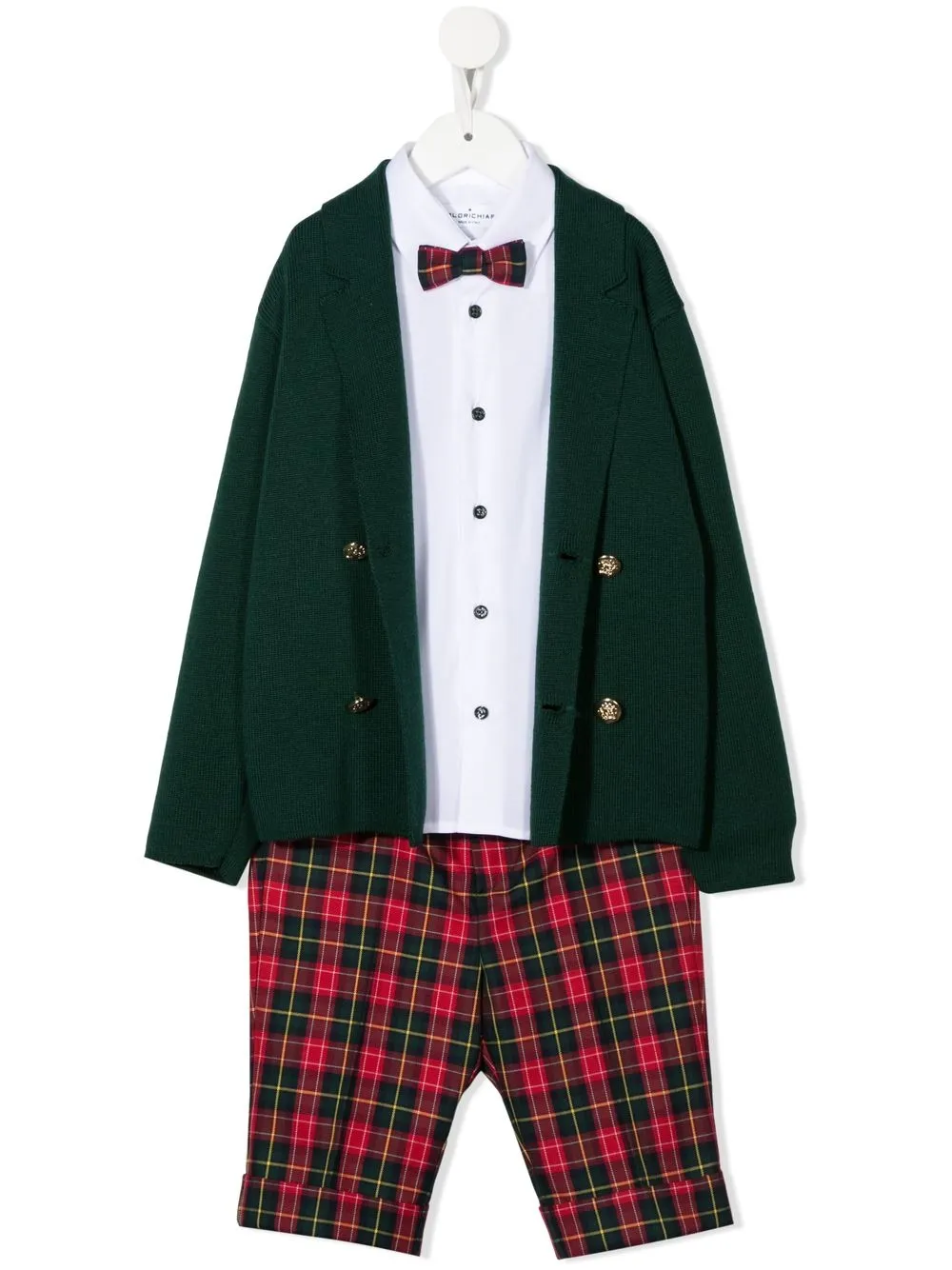 

Colorichiari set de tres piezas con blazer tejido - Verde