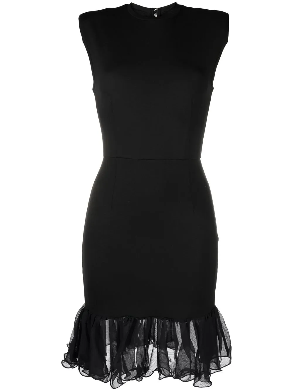 ROTATE sleeveless ruffle-hem dress - Black