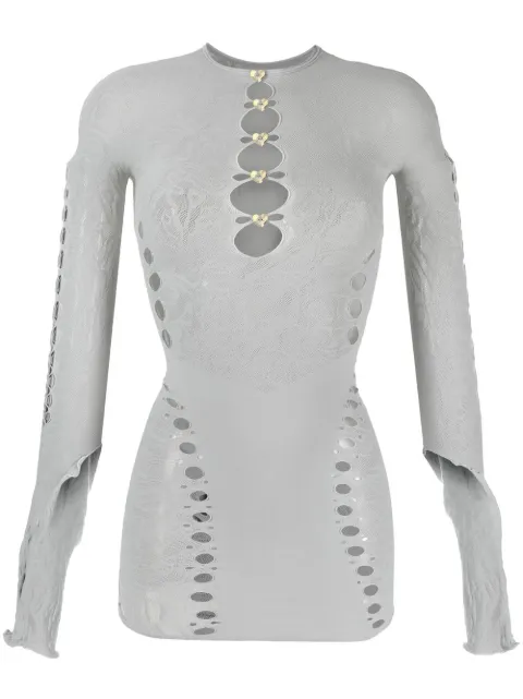 POSTER GIRL long-sleeved cut-out dress