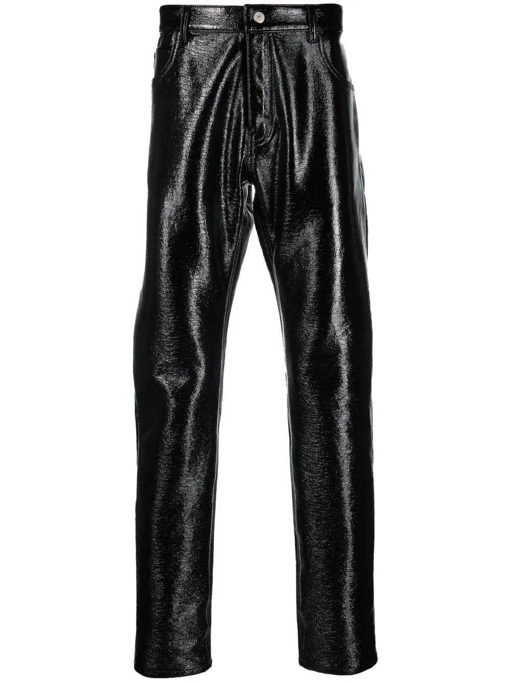 

Courrèges vinyl slim-cut trousers - Black