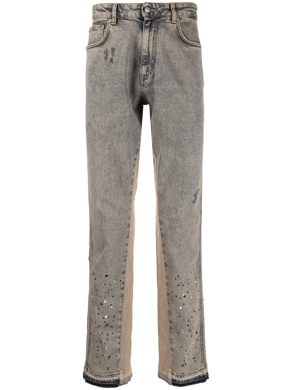 

Represent acid-wash straight-leg jeans - Blue