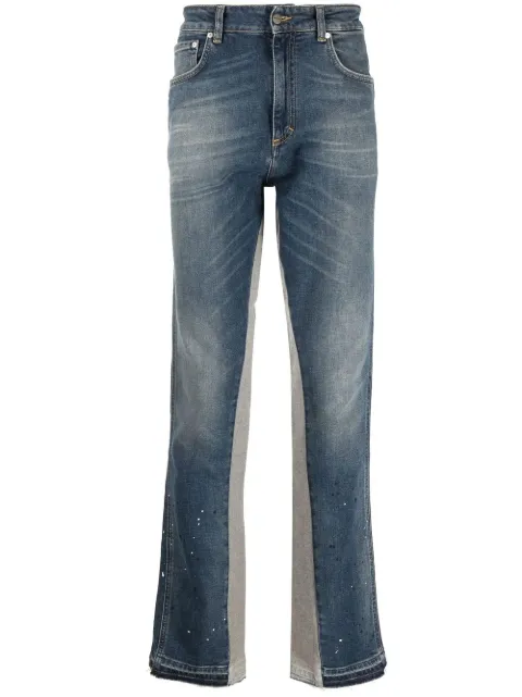 Represent Calça jeans reta bicolor