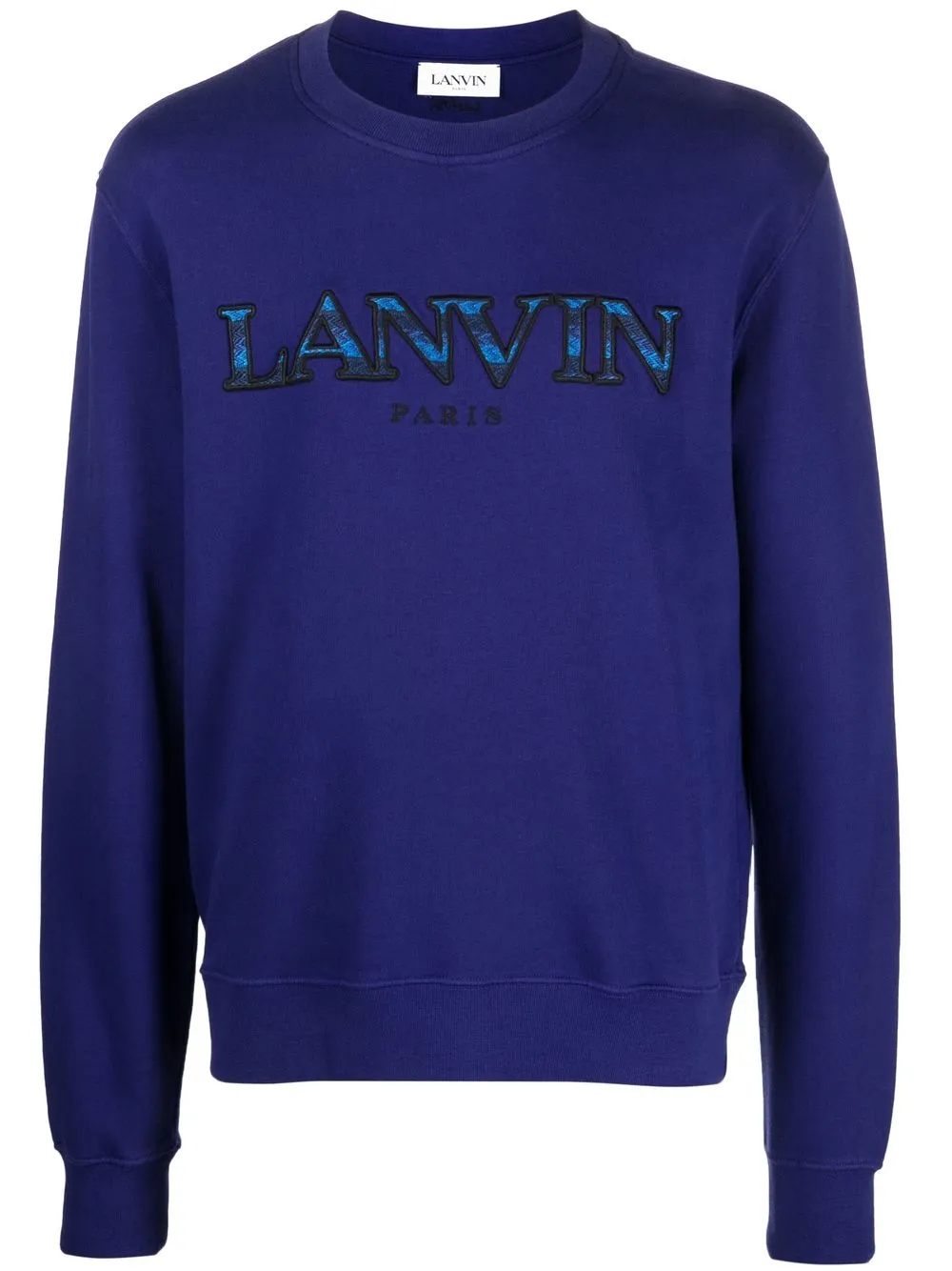 

Lanvin sudadera con logo bordado - Azul