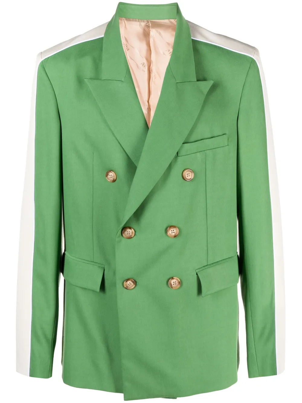 Ahluwalia colour-block double-breasted blazer | Green | Image 1