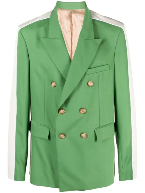 Ahluwalia colour-block double-breasted blazer