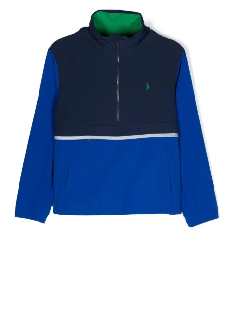 POLO RALPH LAUREN KIDS colour-block half zip jacket