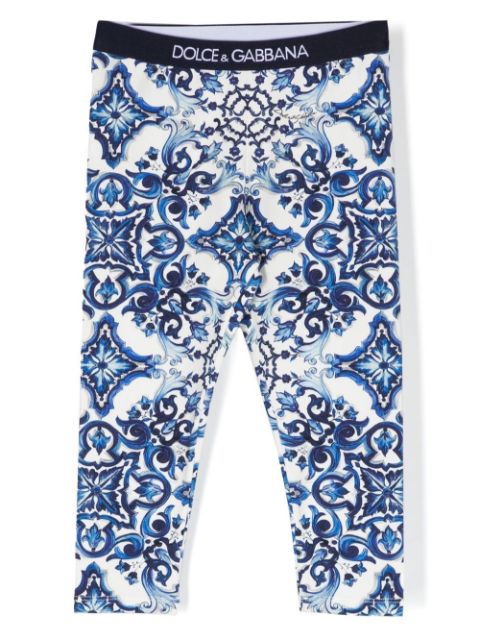 Dolce & Gabbana Kids Mediterranean-print leggings