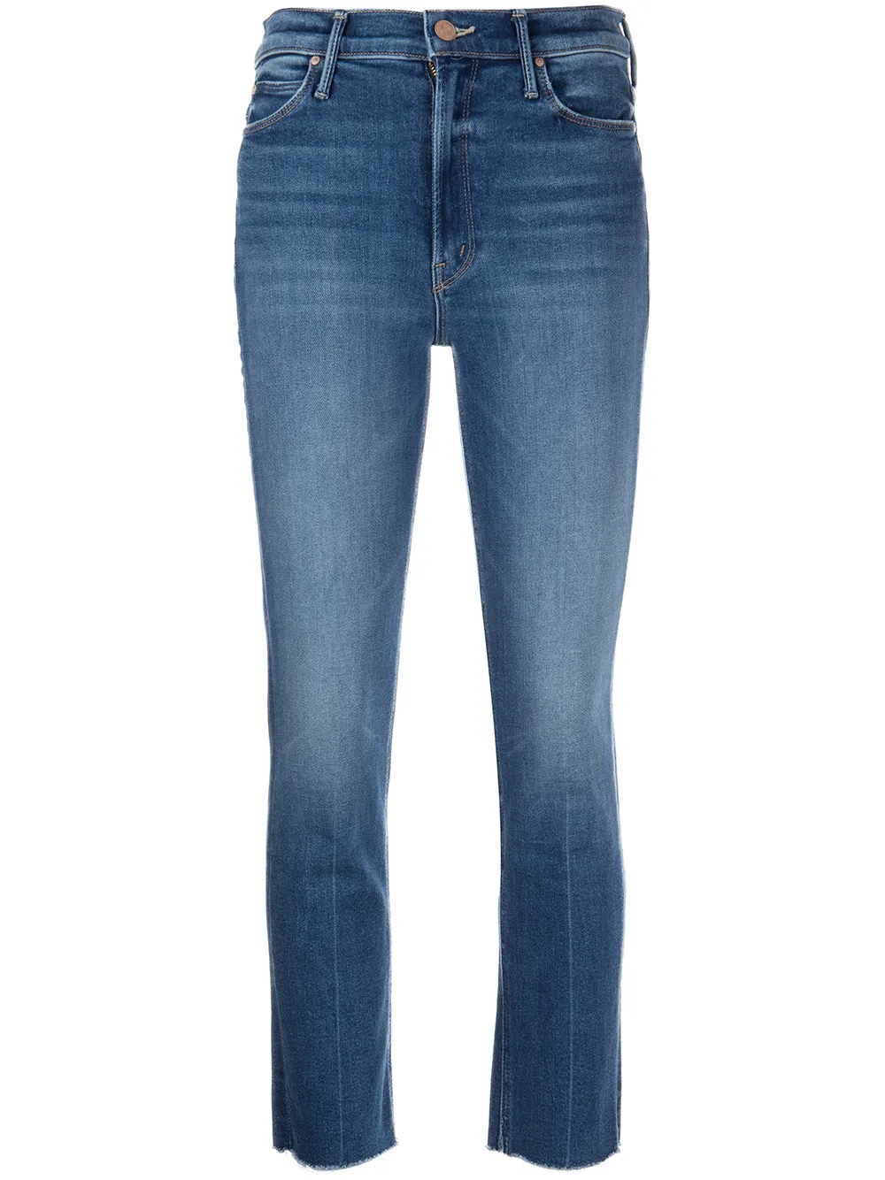 

MOTHER Dazzler mid-rise cropped jeans - Blue