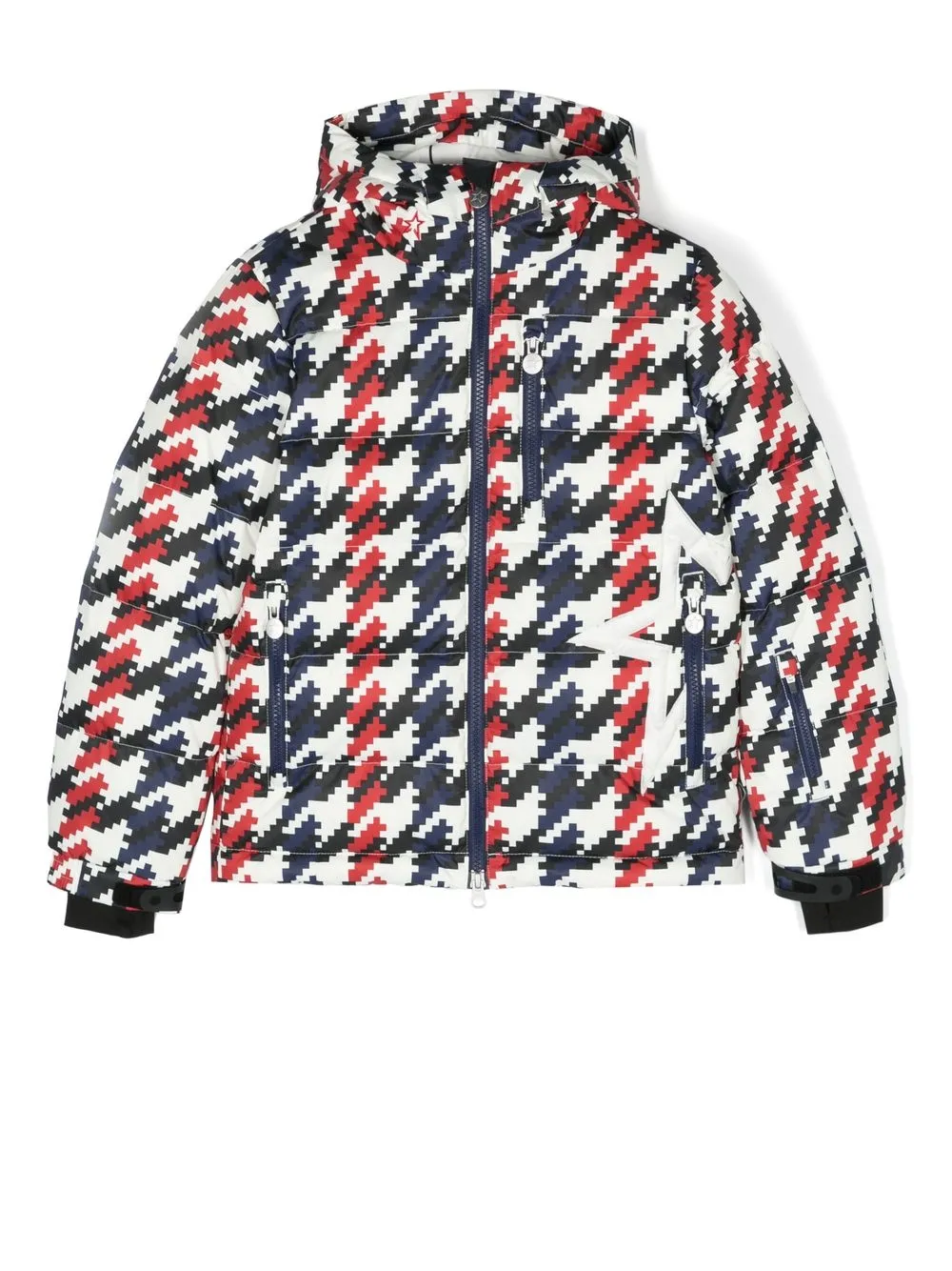 

Perfect Moment Kids houndstooth-print padded jacket - White