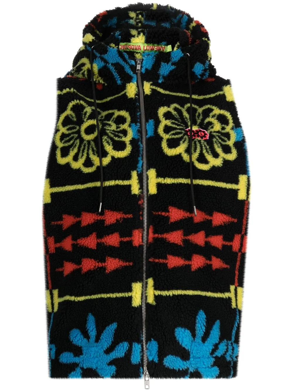 

Chopova Lowena embroidered zipped gilet - Multicolour