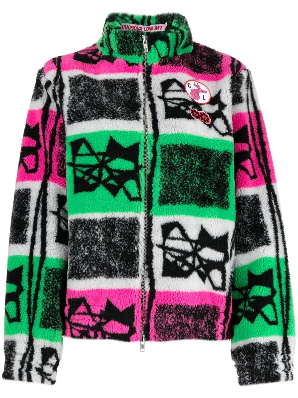 

Chopova Lowena colour-block zipped jacket - Multicolour