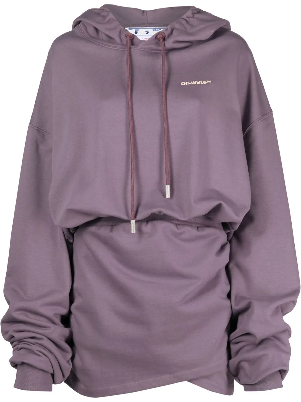 

Off-White hoodie con logo bordado - Morado