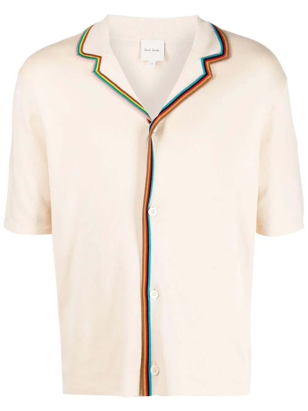 

Paul Smith camisa tejida con cuello cubano - Blanco