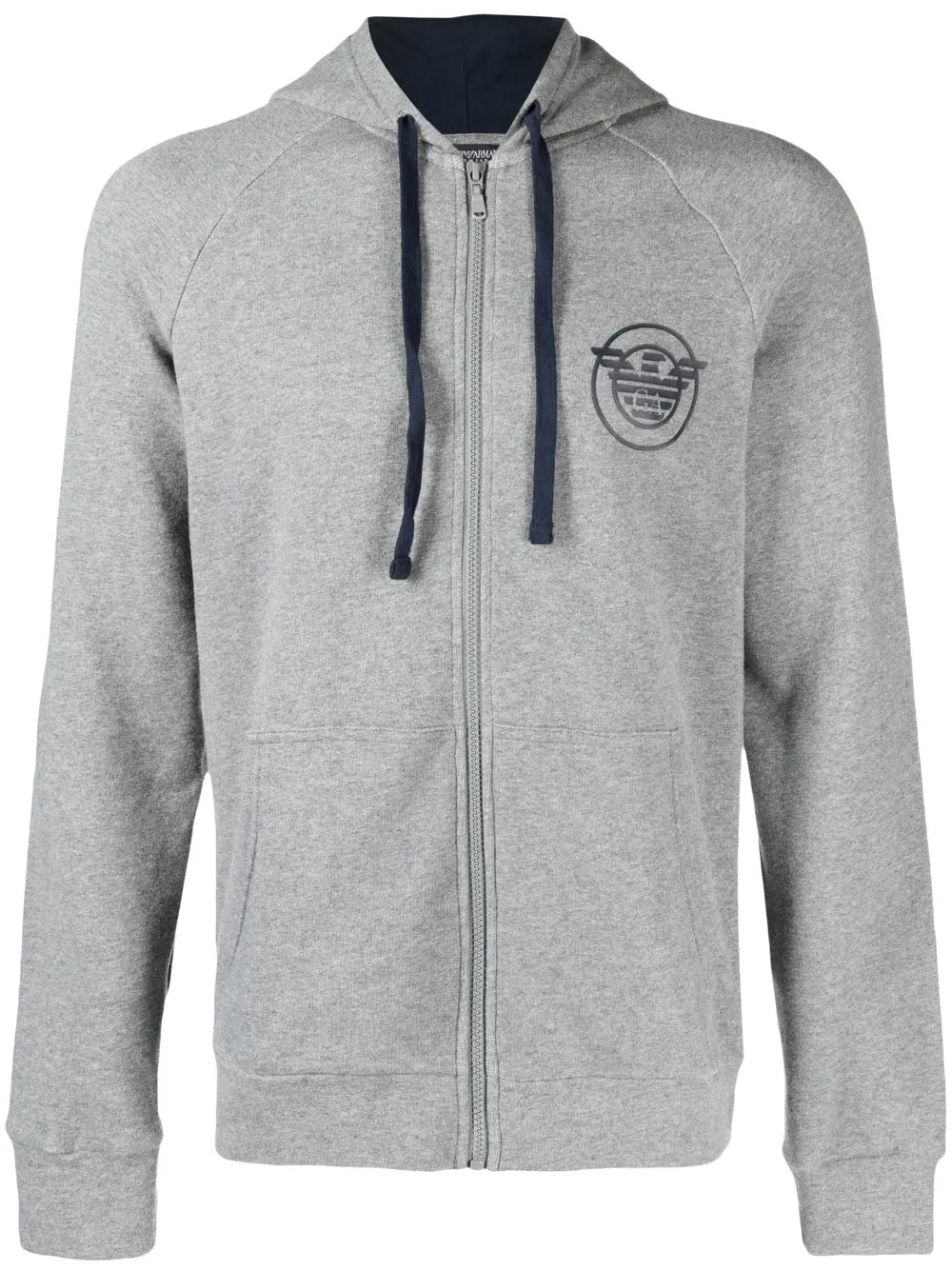 

Emporio Armani logo-print zip-up hoodie - Grey