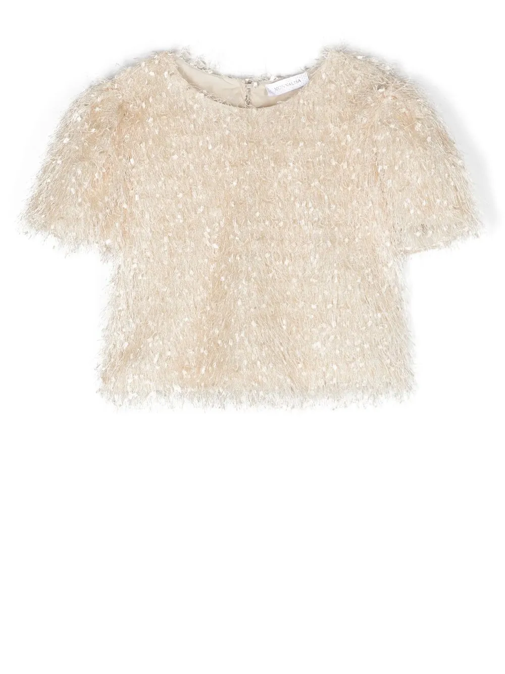 

Monnalisa textured-knit T-shirt - Neutrals