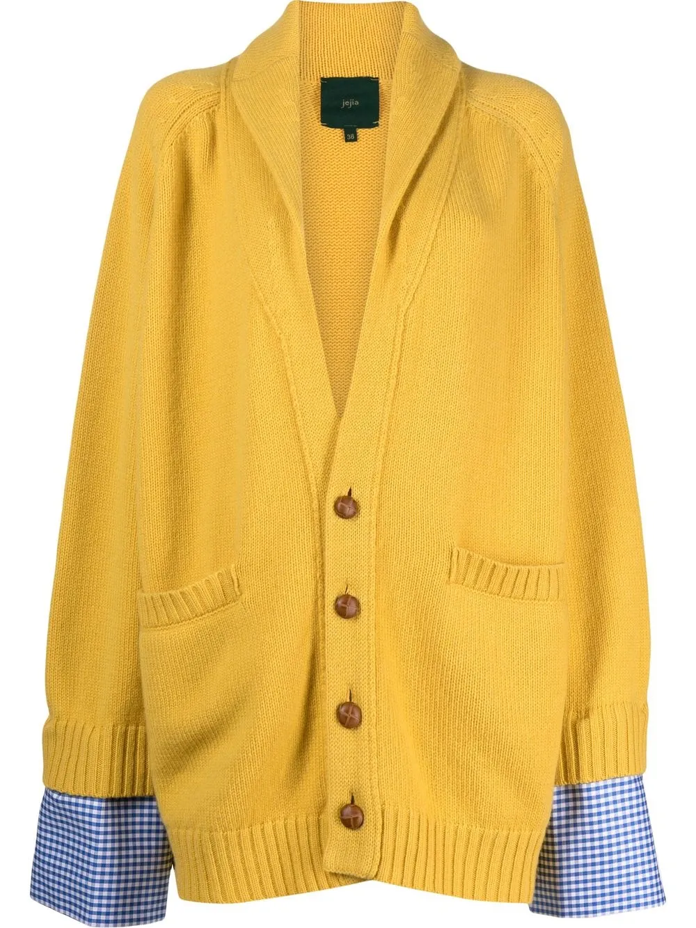 

Jejia oversize-knit layered-sleeve cardigan - Yellow