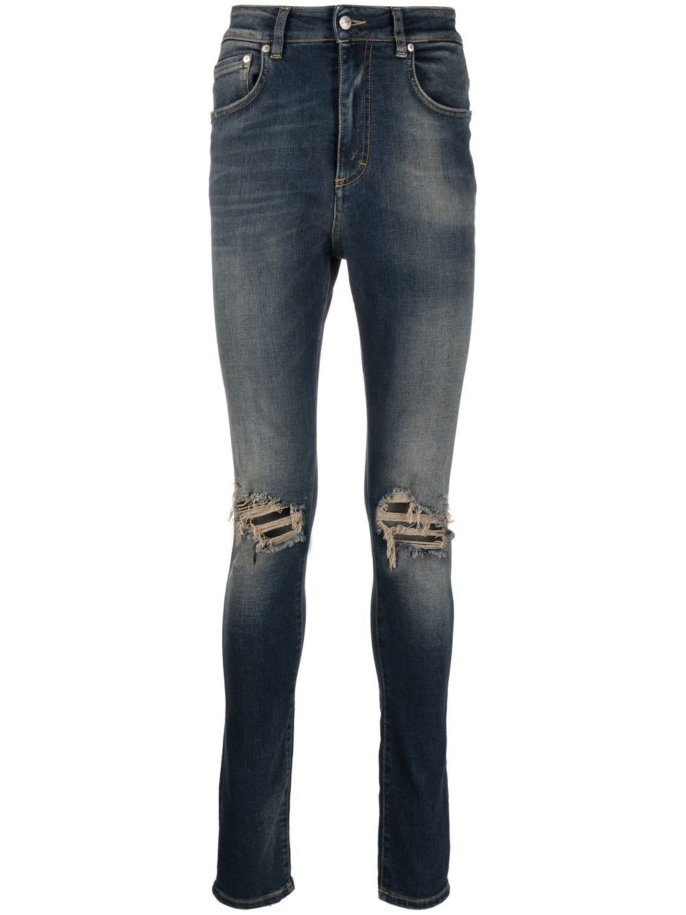 

Represent distressed skinny-cut jeans - Blue